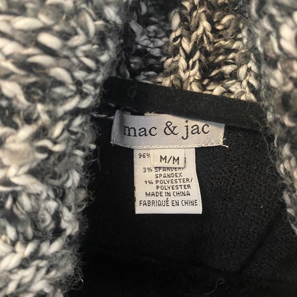 mac & jac Black Sweater with Salt & Pepper Turtle Neck - Picture 4 of 6
